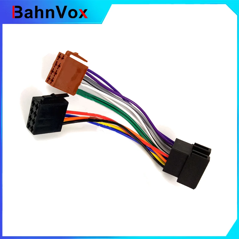 Bahnvox 1PC Lead Loom Male To Female Cable Connector ISO Adapter For Golf MK4 A6 Car Radio Stereo Wire Harness Adapter