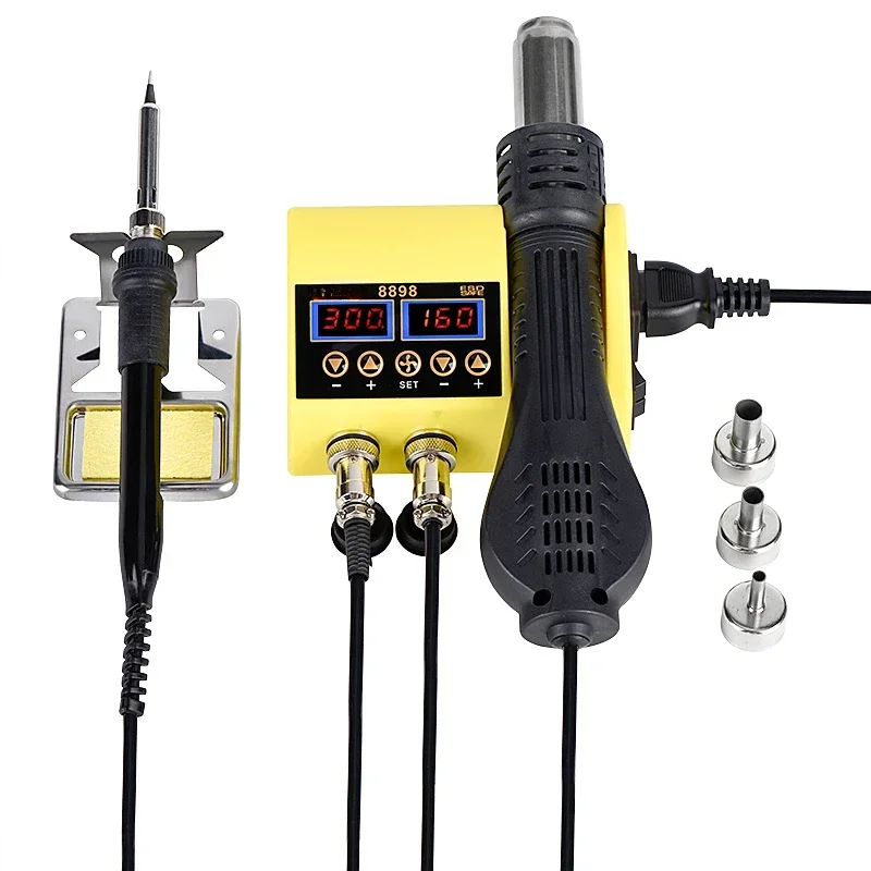 

Soldering Station with Soldering Iron Hot Air Gun Welding Tools 750W 2 in 1 New Product 2020 Provided Online Support 0.9