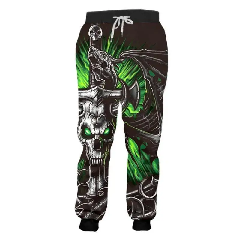 3d Print Long Men's Sweatpants Viking Tattoo Vintage Loose Camo Pants For Man Y2k Casual Joggers Streetwear Sports Gym Trousers