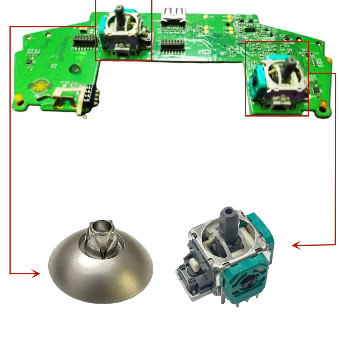 Controller Metal Rocker Base and Thumbstick Joystick For Xbox One Elite1 Replacement Analog Cap For Xbox One Elite Series1