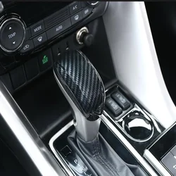 For Mitsubishi Eclipse Cross 2017-2019 2020 2021 2022 Gear Head Shift Collars Shift Knob Grips Cover Carbon Fiber Shell Frame