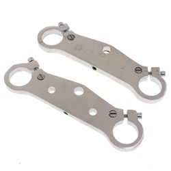 1 Pair 25mm Frame Faucet Front Fork Upper and lower Connecting Plate Block Triple Tree for 49cc Mini Motorcycle Dirt Pit Bike