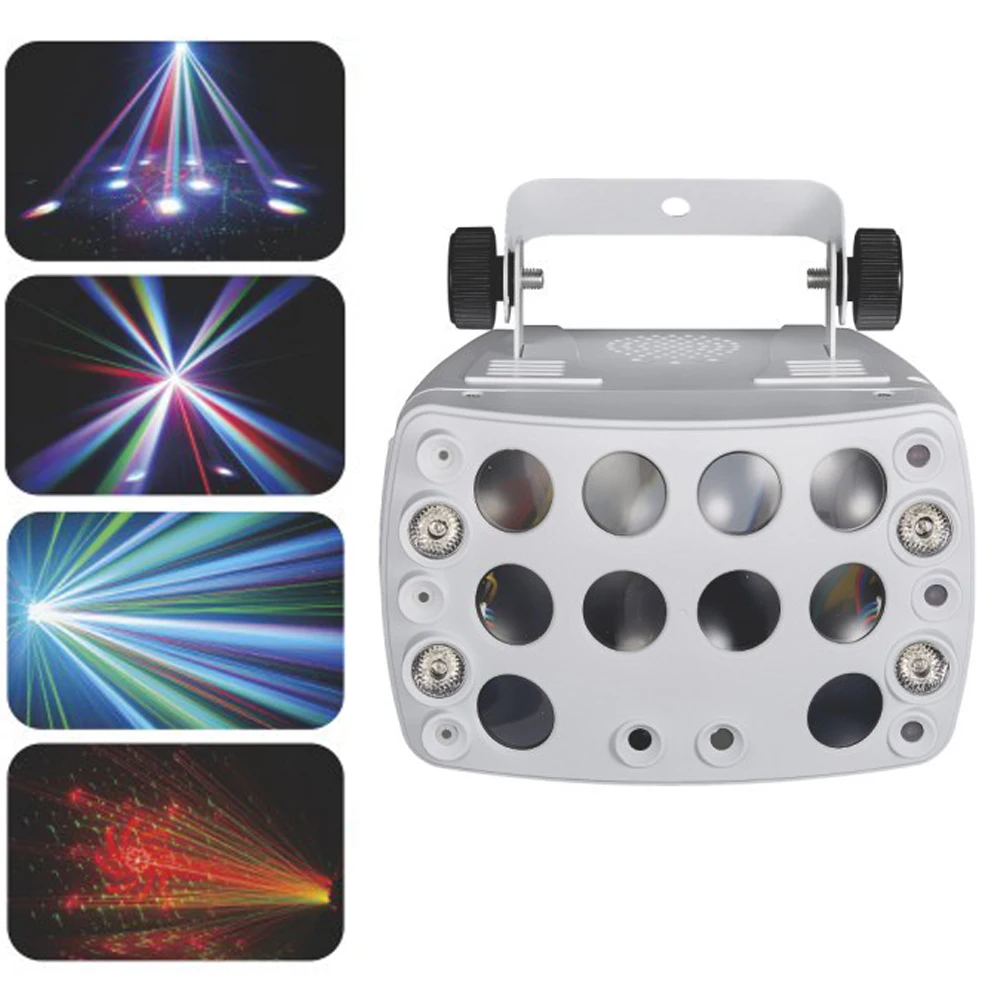 

LED Stage Lights With Remote 60W DMX Butterfly Lazer Lights Projector Disco DJ Lazer Rain Lights LED Beam Wash Lights For Club