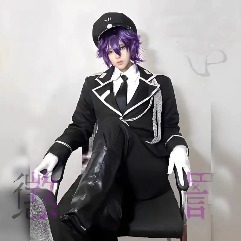 

Anime Aki Myojin Cosplay Costume Sweet Punishment Watashi Wa Kanshu Senyou Pet Guard Uniform Hat Whip Purple Wig Hair Suits