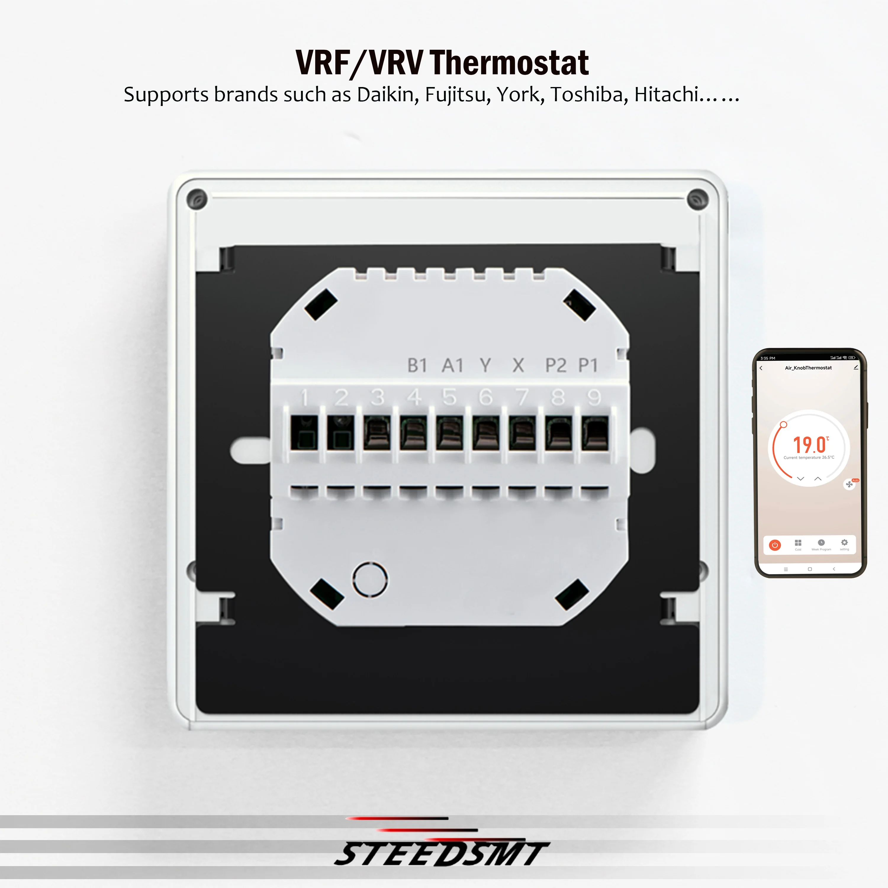 ترموستات VRF/VRV لـ Smrat TUYA ZIGBEE متوافق مع أنظمة مكيف الهواء المركزي Daikin وFujitsu وMitsubishi وYork وToshiba #4