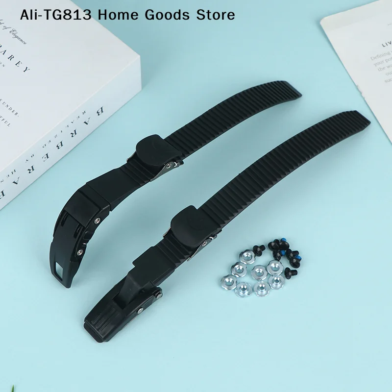 

[TG813]2Sets Roller Skates Strap Fastening Straps Inline Skate Strap Buckle Hockey Easy To Use With Clamp Screws Nut Replacement