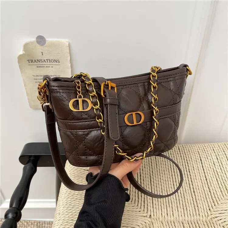 

2026 New High-end Diamond Embroidery Thread Women's Bag Trendy Chain Fashion Handbag Niche Shoulder Messenger Bag