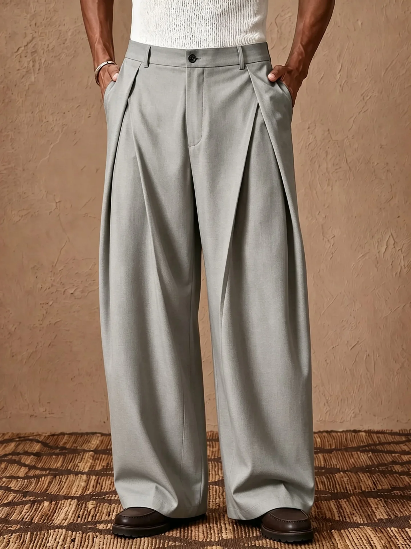 Spring Autumn Mens Business Suit Pants Male Summer Thin Formal Solid Long Pants Straight Baggy Office Trousers Drop Shipping