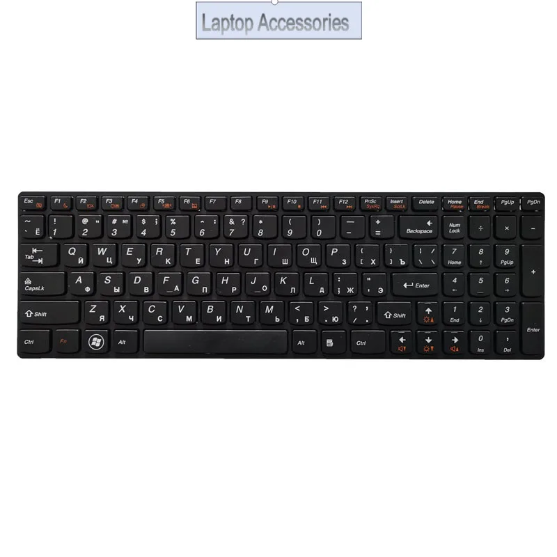 Nuevo teclado ruso para Lenovo G580 Z580 Z580A G585 Z585 RU negro