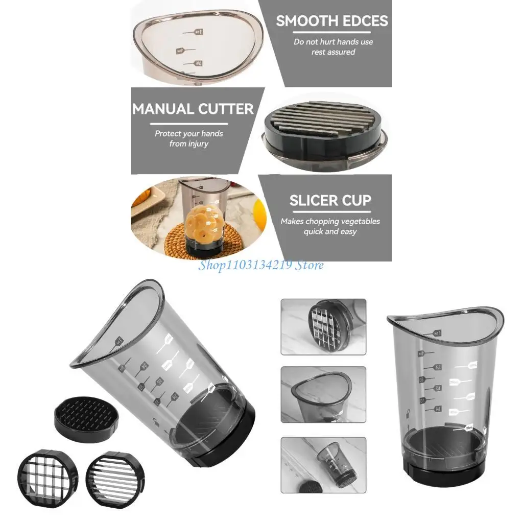 

N5KC Manual Vegetable Chopper Portable Cup Slicers Watermelon Cutter Enduring