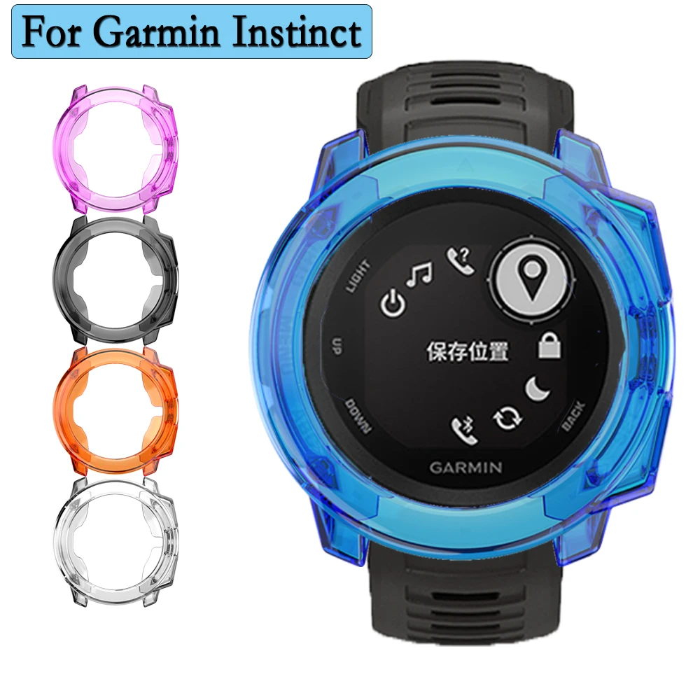Custodia trasparente per Garmin Instinct Smartwatch Shell Edge Frame Protection Bumper per Sport Cover protettiva in Silicone