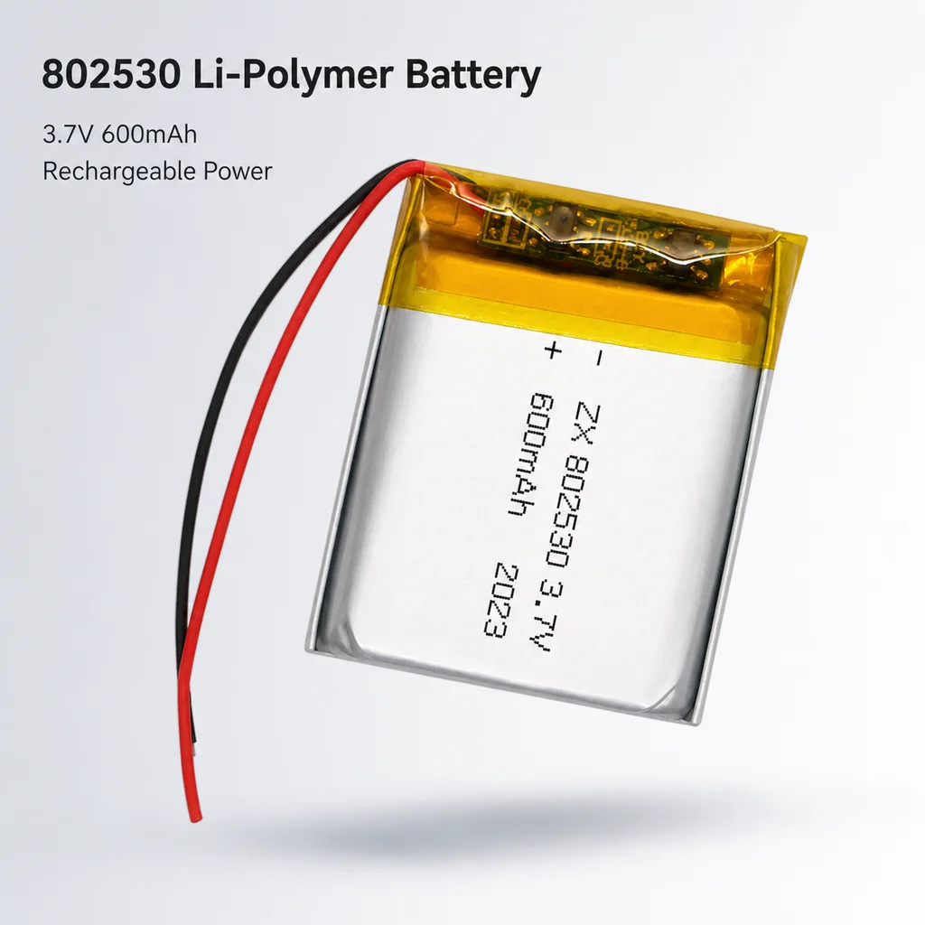 Lithium Polymer Battery 802530 3.7V 600mAh LiPo Replacement Cell for Recorder Speaker Toys E-book Hearing Aid Device