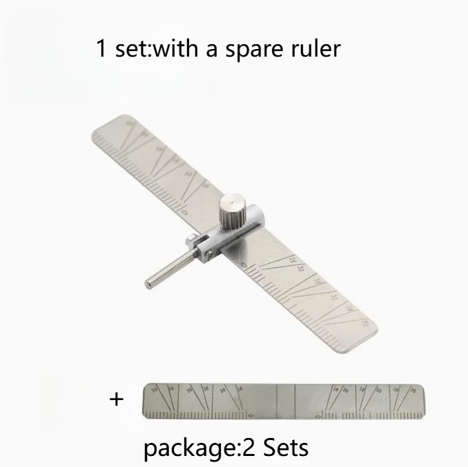 

2 Sets Dental Planting Positioning Ruler Measuring Ruler Oral Implant Positioning Guide Plate Angle Ruler with Scale