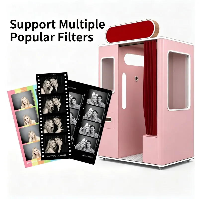 Creative Vintage Photobooth Machine Commercial Self-service Instant Photo Booth for Tourist Attraction Event Entertainment