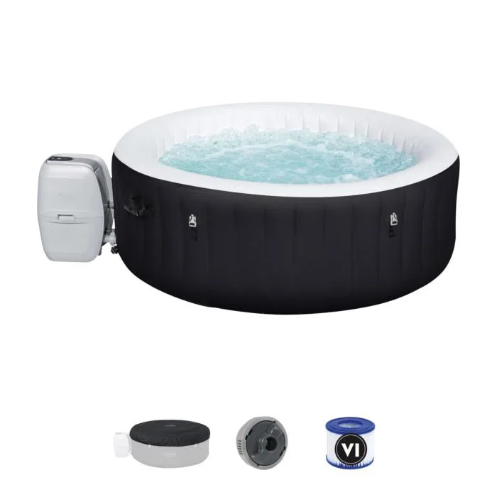 

Round Inflatable Outdoor Hot Tubs Spa 4 People Modern PVC Adult Bathtub