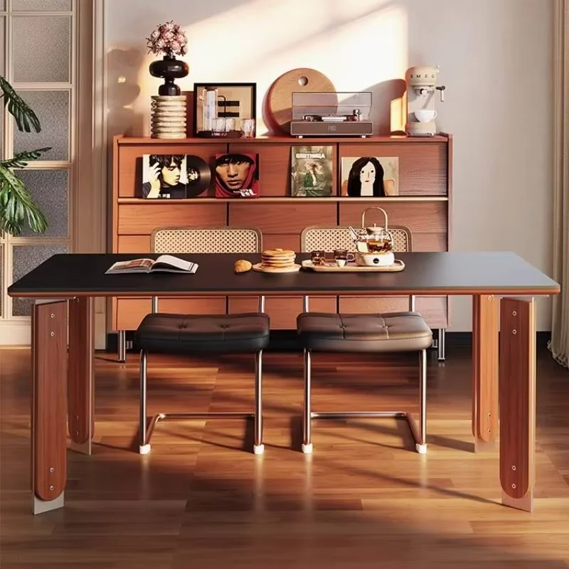 Party Event China Dining Tables Square Small Space Black Nordic Dining Tables Natural Wood Mesa De Jantar Furniture Home