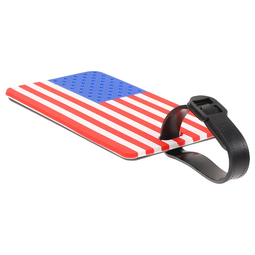 

American Flag Luggage Tag Hanging Name Suitcase Suitcases Three-dimensional Label Travel Tags Pvc Checked