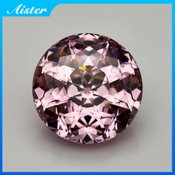 New 5A Pink Color Round Astral Cut Cubic Zirconia Gemstones for Jewelry Making