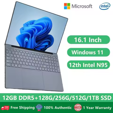 AKPAD Intel Celeron 12Th N95 Laptop Windows 10 11 Pro Office Bluetooth Notebook PC 16G DDR4 16-inch 1920x1200 IPS Netbook