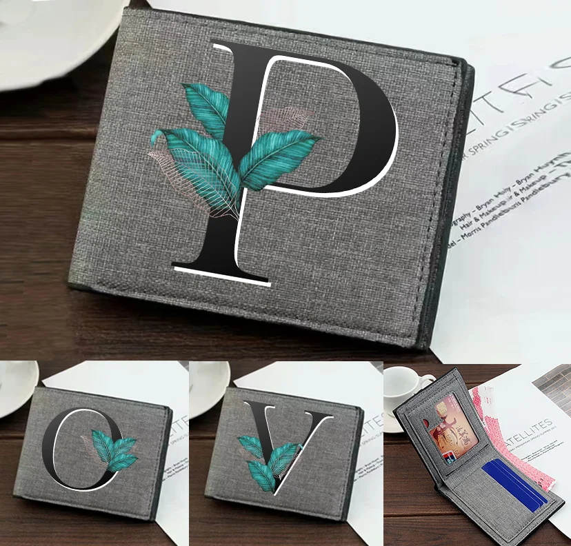 Wallets Pocketbook New Fashion Leaf Letter Series Foldable Coin Pouch Id Card Holder Bank Card Storage Personalized Purse