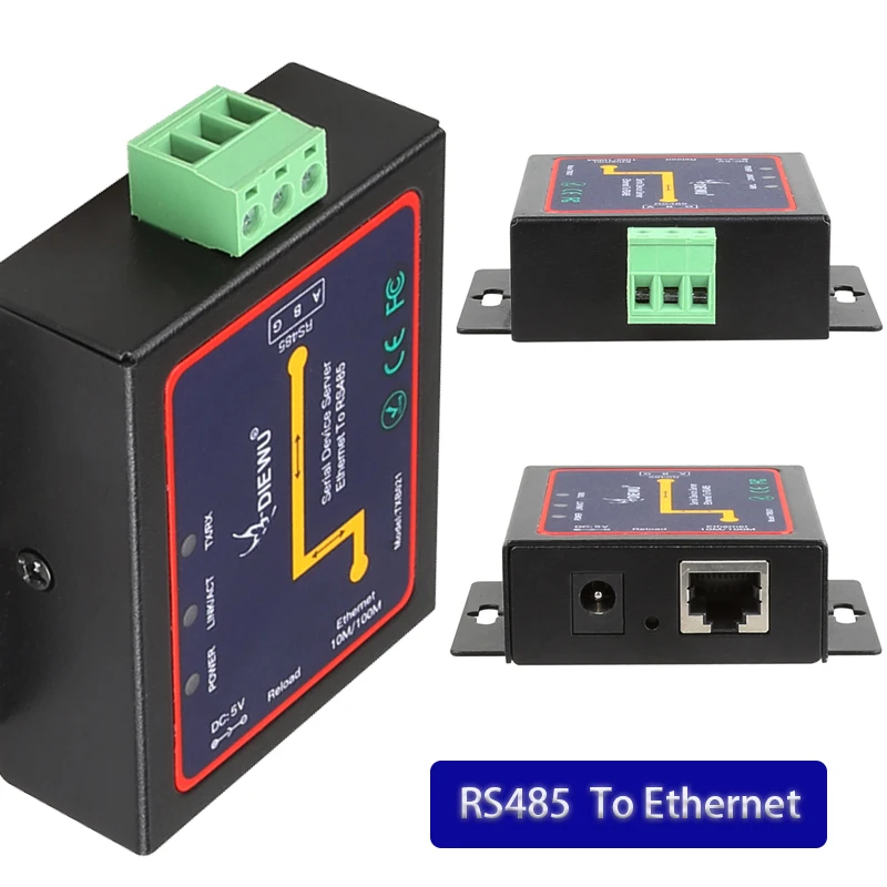 Servidor de dispositivos de serie de grado Industrial RS485 a adaptador Ethernet LAN de RJ-45, conmutador inteligente Ethernet TCP/UDP, interruptor RJ45 para juegos