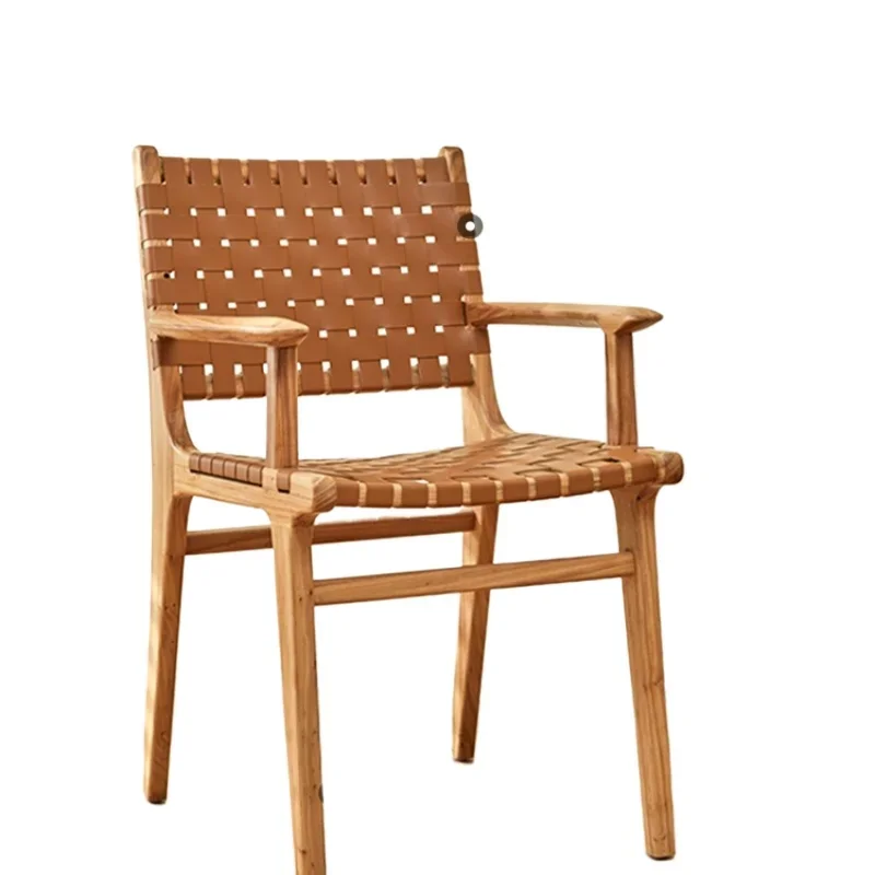 

*Простой и легкий роскошный стул-седло со спинкой в стиле ретро, домашний обеденный стул, скандинавский стул для макияжа из цельного дерева