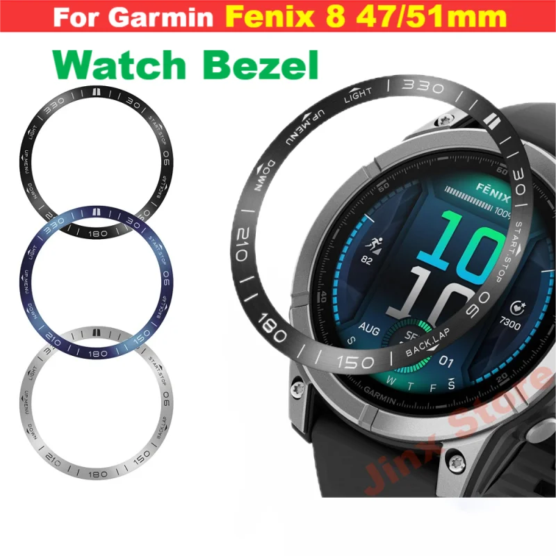 Metal Bezel Ring For Garmin Fenix 8 47mm 51mm Protector Watch Case Strap Cover For Garmin Fenix8 Anti Scratch Accessories