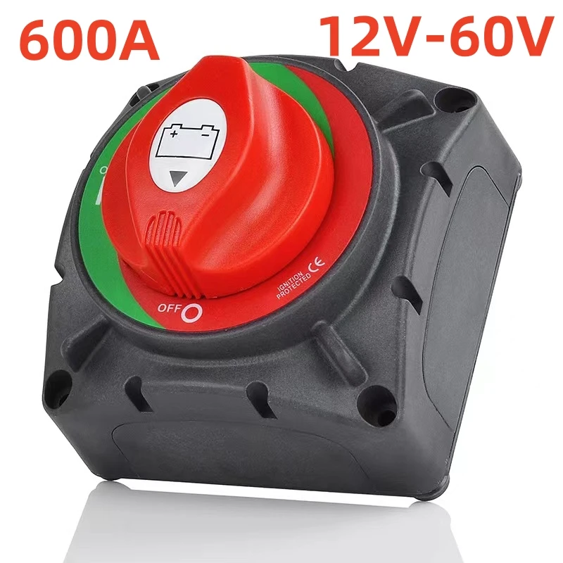 600A Heavy Dudy Auto Battery Disconnect Switch 12V 24V 48V Marine Battery Mass Switch Cut On Off Switch Car Boat