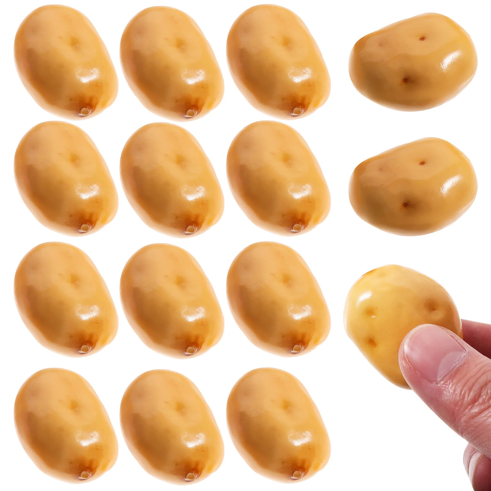 20Pcs Lifelike Simulation Potatoes Mini Artificial Vegetables for Home Decor Kitchen Garden Party Fake Potato Ornaments