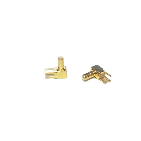 1pc SSMB Male Plug  RF Coax Convertor Connector  PCB Mount  With Solder Post  Right Angle  Goldplated NEW  Wholesale