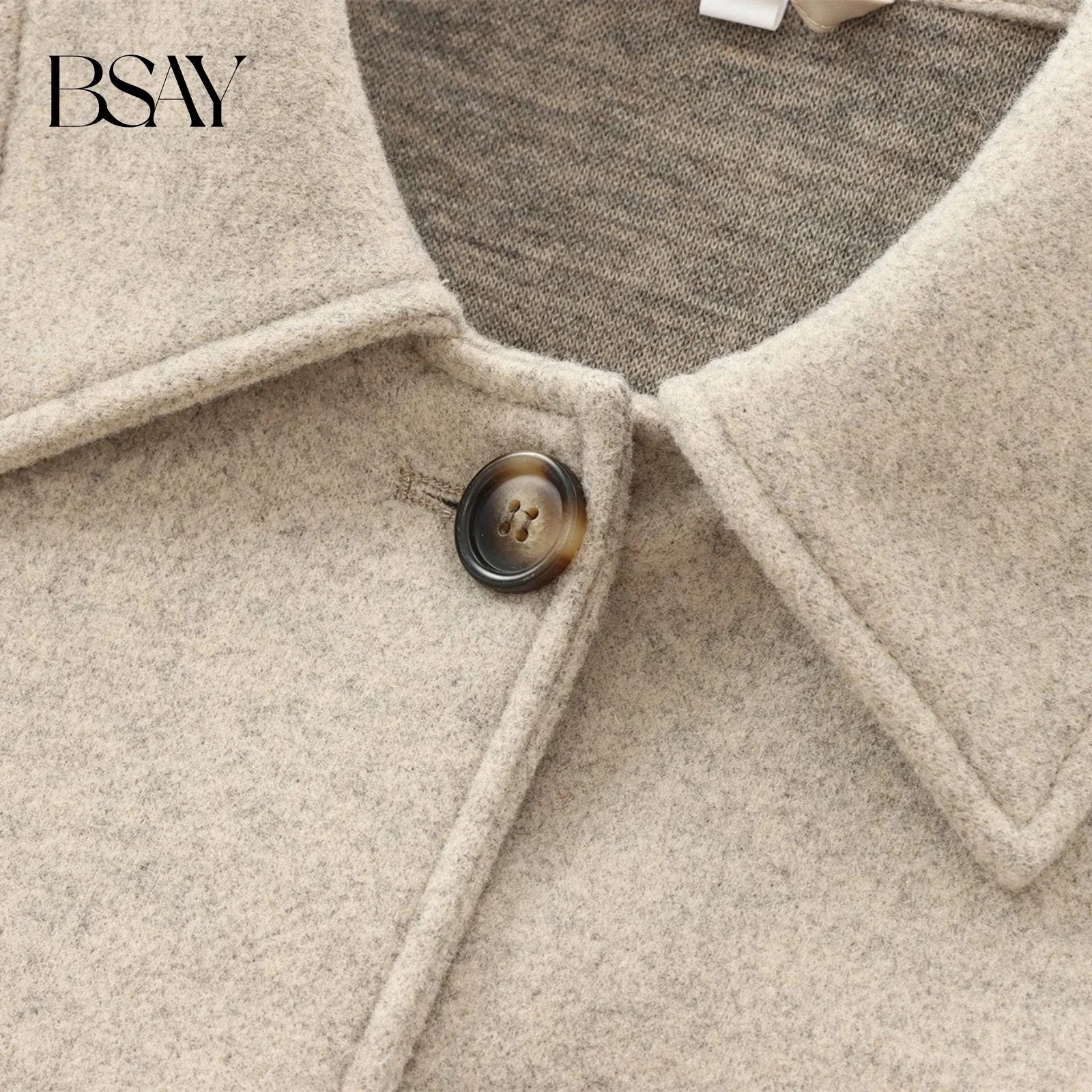 TRAF Women Fashion Autumn Winter Pocket New Loose Coat Jacket Long Sleeved Single Breasted Lapel Coats Chic Ladies Tops Mujer