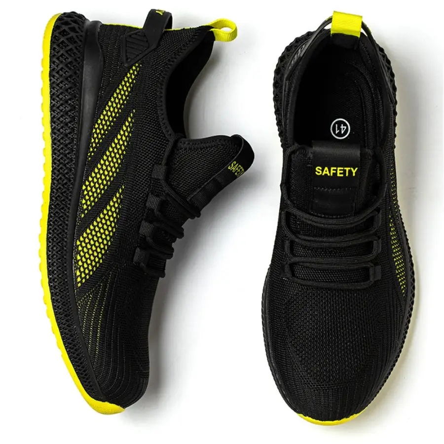 Steel Toe Safety Shoes for Men Women Lightweight Work Sneakers Puncture Proof Work Shoes Unisex Coustruction Safety Work Boots