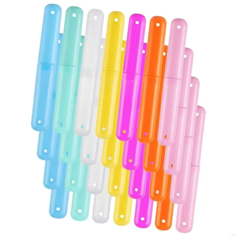 Toiletry Bag Toothbrush Holder Cases Plastic 28 Pack Travel Storage for Hotel Stays, Bathroom Use, Guest Use, Dorm Packing and