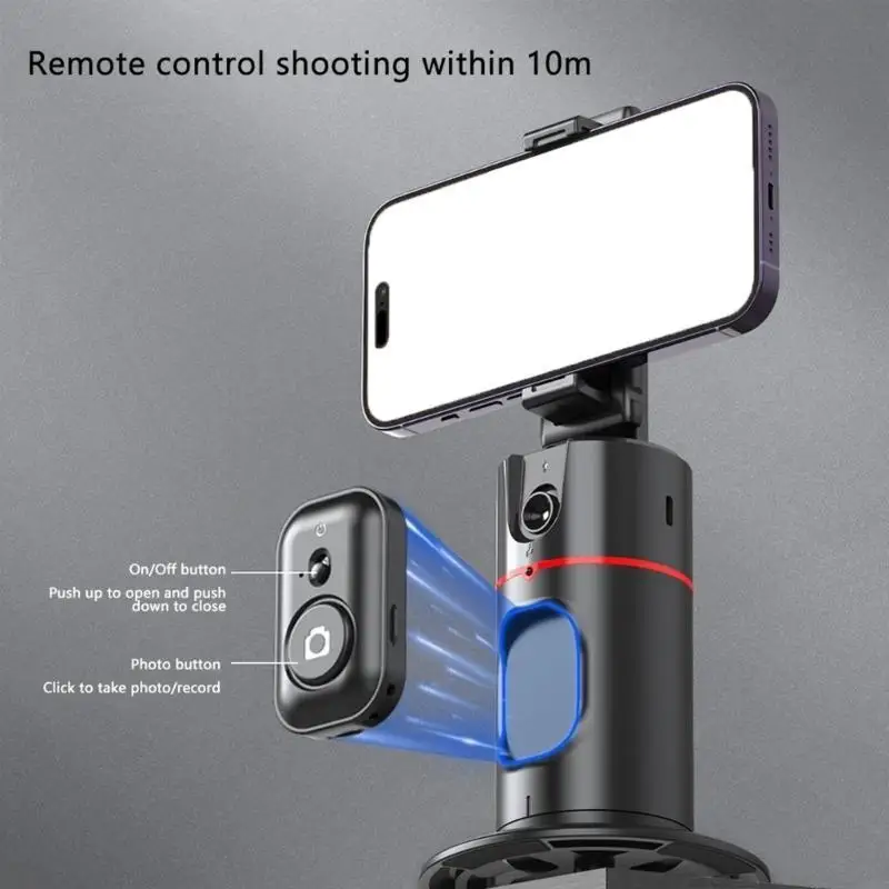 

G5GA Auto Tracking Phone Stand for Live Video Recording Rotating Phone Camera Stand with Phone Clip 1/4'' Thread Rechargeable
