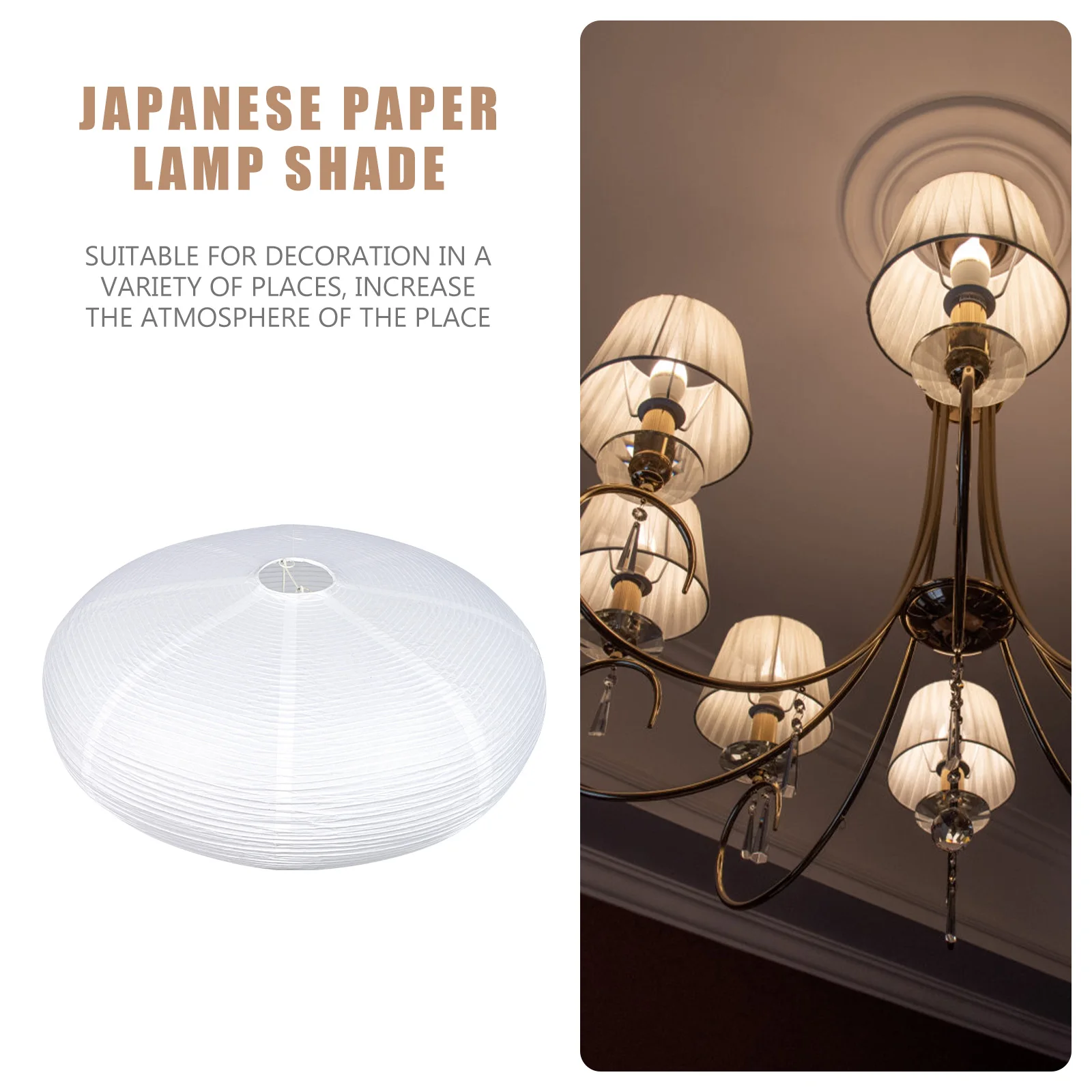 

Boho Lamp Shade Paper Pendant Light Shade Simple Japanese style White blank paper paintable LampShade Ceiling Light bedroom home