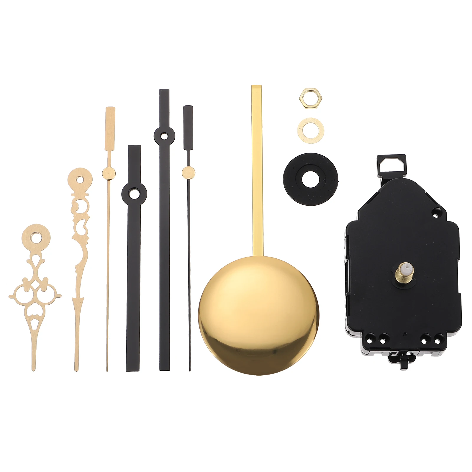 

1 set 1 Set Of Quartz Movement Replacement Silent Wall Clock Mechanism With Pendulum Pointer Accessories For Diy Home Decor