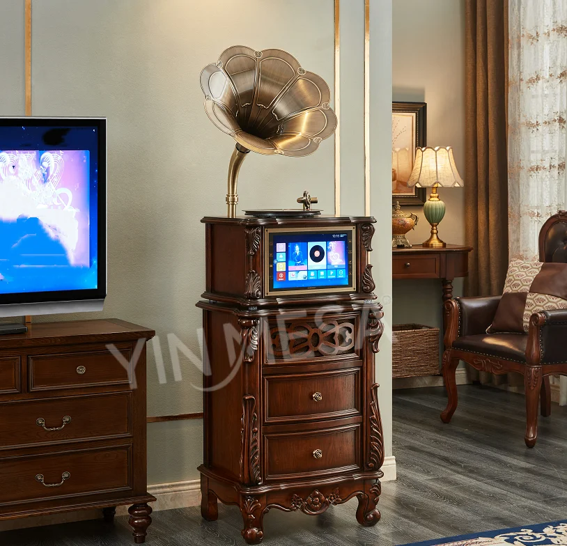 

ODN-921 Karaoke Phonograph Professional Cabinet Phonograph with Display Screen and Microphone