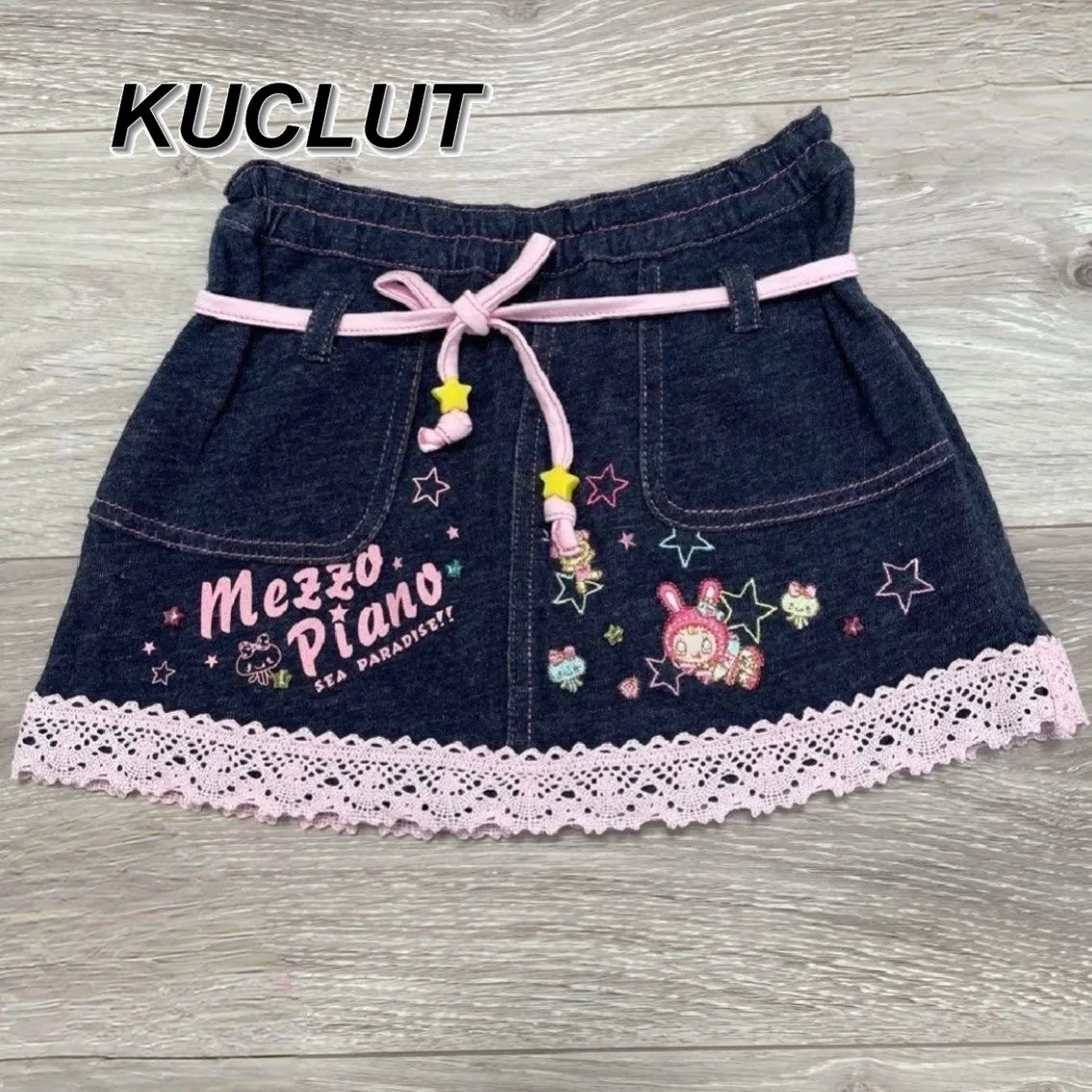 

Japanese Style Cute Vintage Denim Short Skirts for Women High Waist Sweet Versatile Printed Girl Student Short Skirt Summer