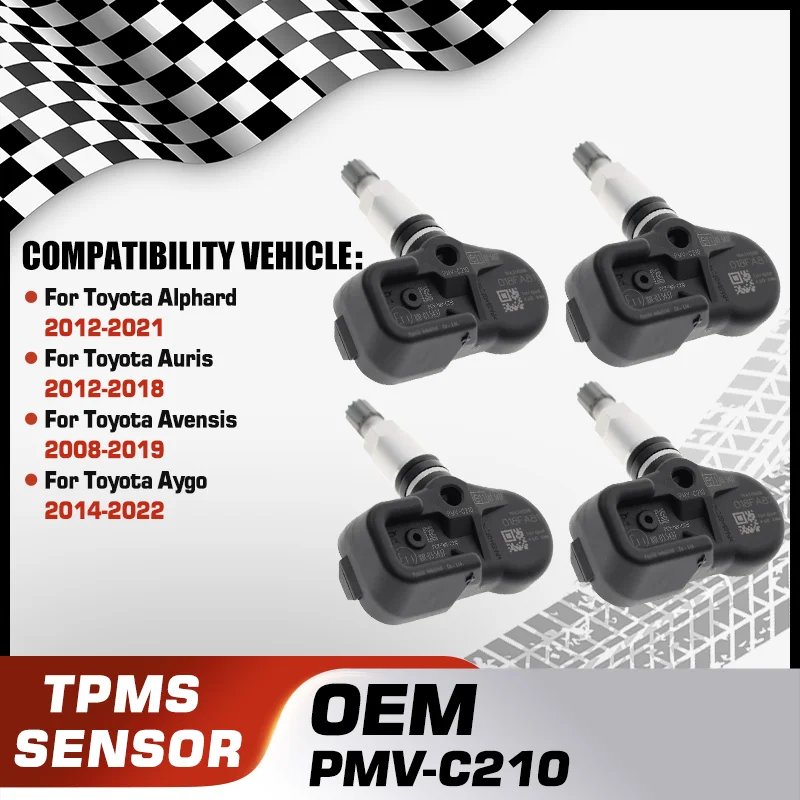 

TPMS Tire Pressure Sensor For Toyota Alphard Toyota Auris Toyota Avensis Toyota Aygo PMV-C210 28103-CA010 28103-CA101 433 MHz