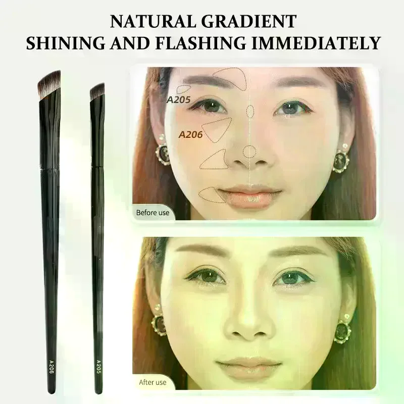 Pincel Profissional para Base com Cabeça Triangular, Pincel para Base Líquida, Sombra e Corretivo, Ferramentas de Beleza para Maquiagem Facial Feminin
