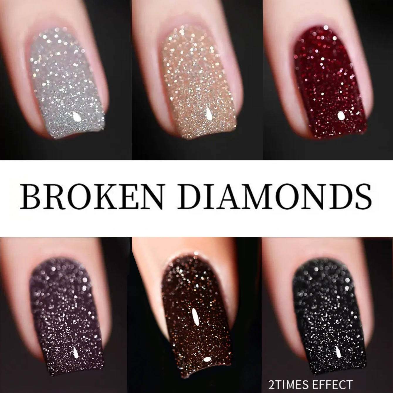 MIANEL 10ML Wine Red Flash Crushed Glitter Gel Nail Polish 2026 New White Popular Pastel Red Nails Black Nails 1-6pcs