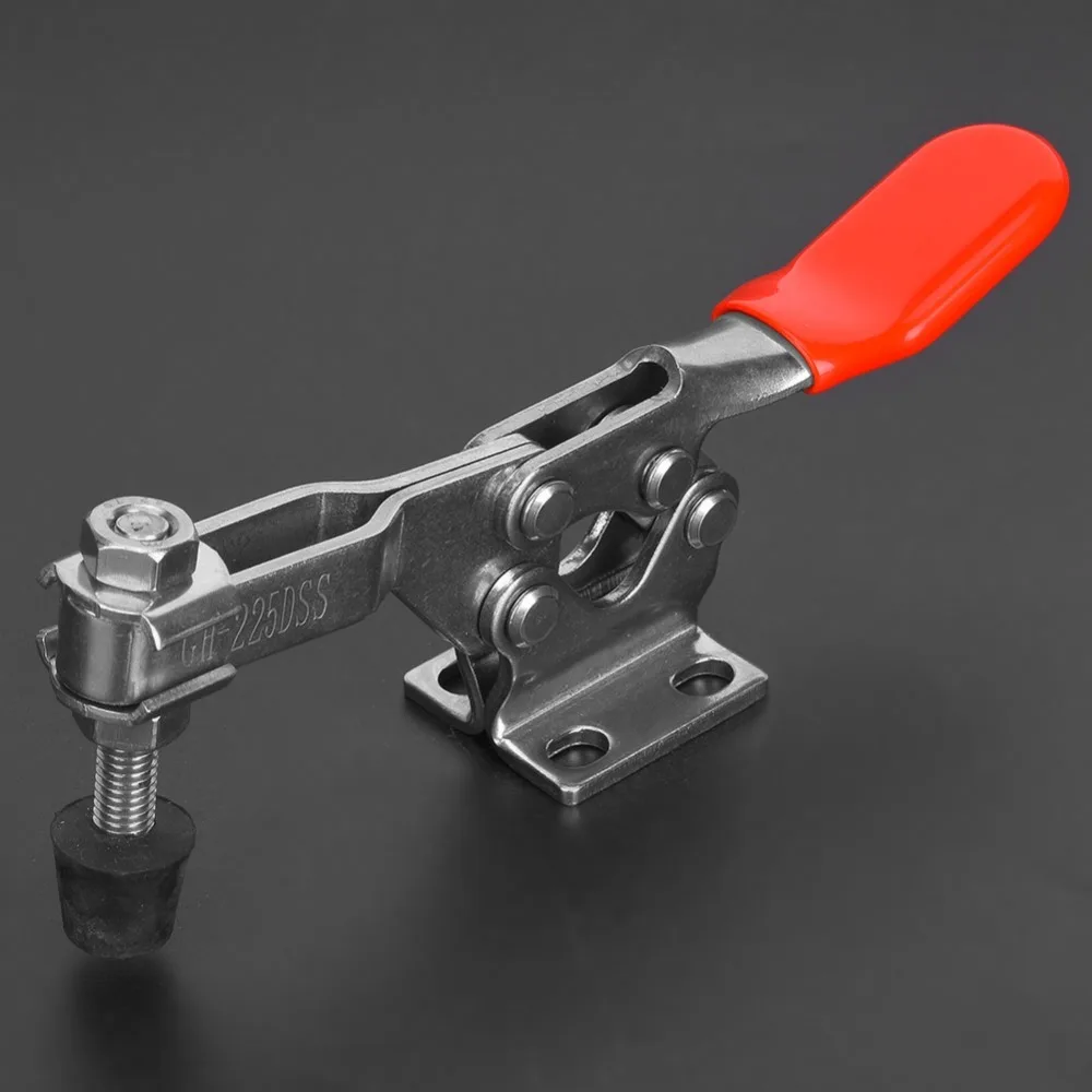 Stainless Steel Horizontal Toggle Clamp 280KG Holding Capacity Horizontal Design Quick Release Clamp Lever Action