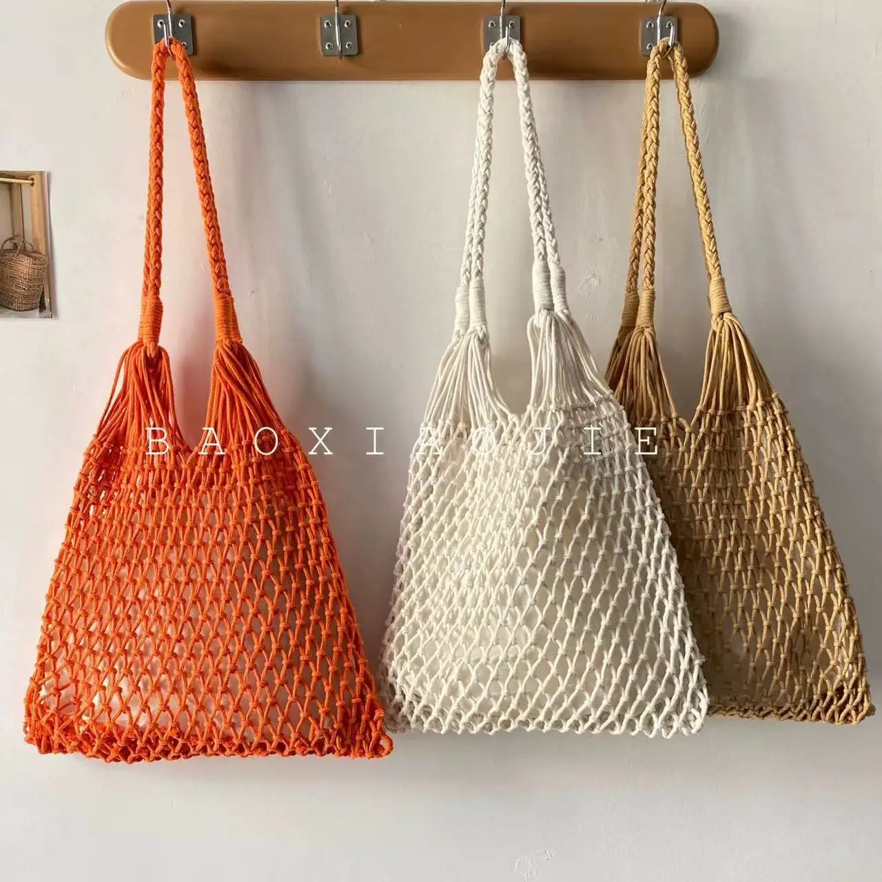 

Hollow Netwoven Large Capacity Underarm Shoulder Tote Bag Beach Vacation Bags