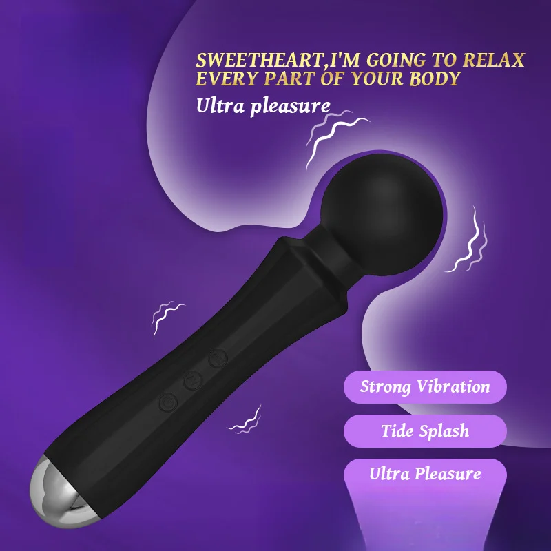 20 Mode AV Wand With Strong Vibration Wireless Massager Vibrator Women Sex Toys USB Charge For Masturbator Silicone Adult