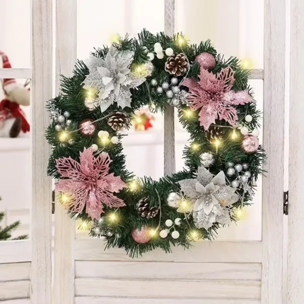 

Christmas Decoration Wreaths Door Artificial Home Window Wall Background Door Hanging Ornament Room Decorated Christmas Gifts