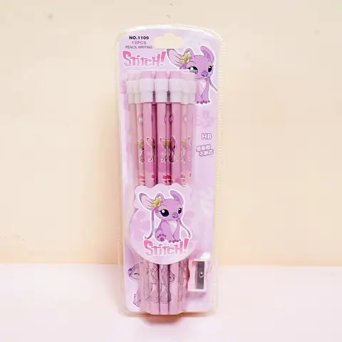 12 st Stitch Disney HB Pennor Anime Lilo & Stitch Tecknade Pennor Roller Stationery Box Set Skrivning Teckning Barnfödelsedagspresenter 8 best sales stygnpennor - №1