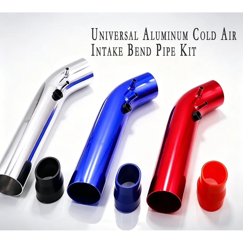 76mm 3 Inch Aluminum Cold Air Intake Pipe Kit Universal Bend Induction Tube Air Filter System Performance Car Mod Parts