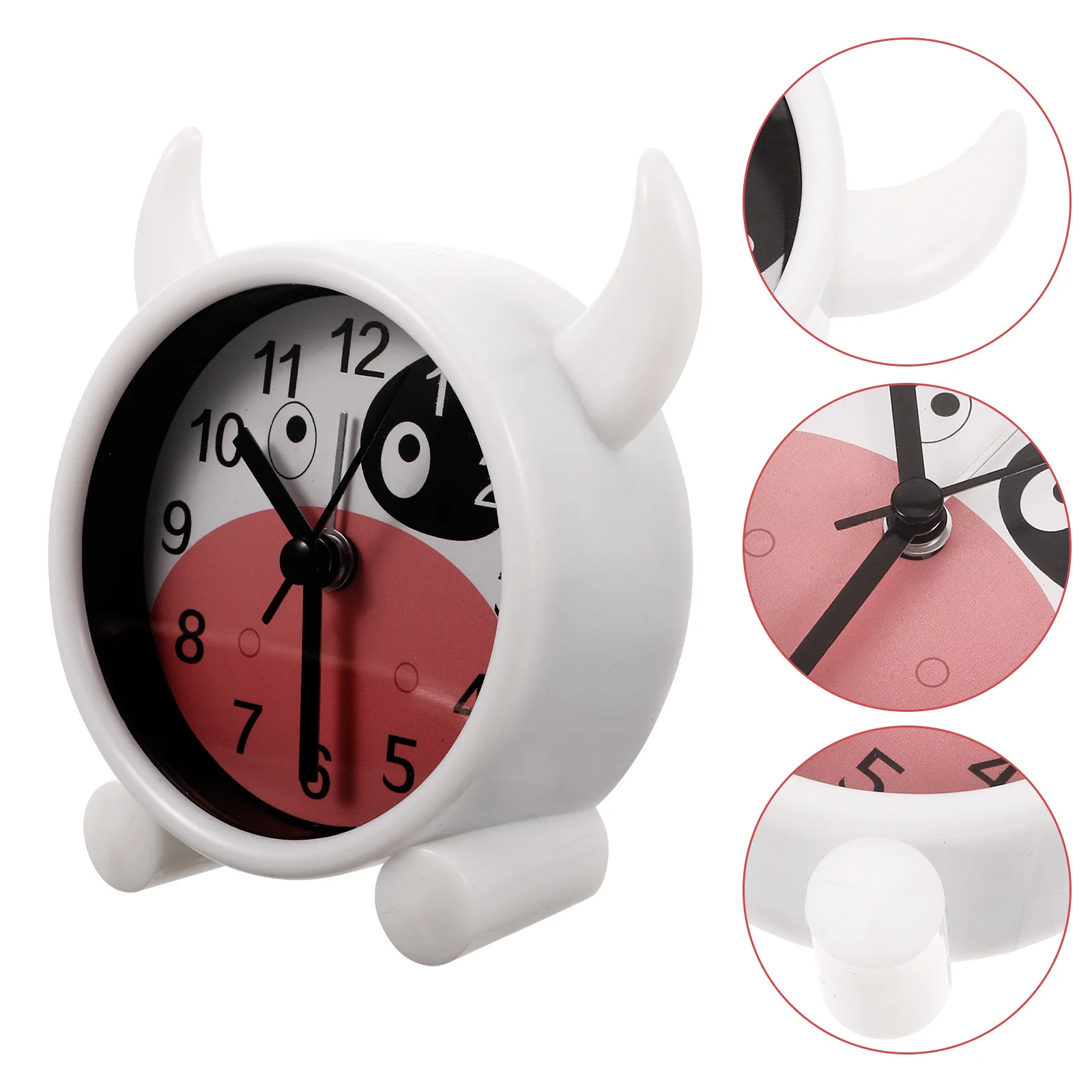 

Cute Cartoon Cow Alarm Clock for Bedroom Silent Desk Clocks Operated Small Bedroom Table Clock Alarm Clocks for Bedrooms