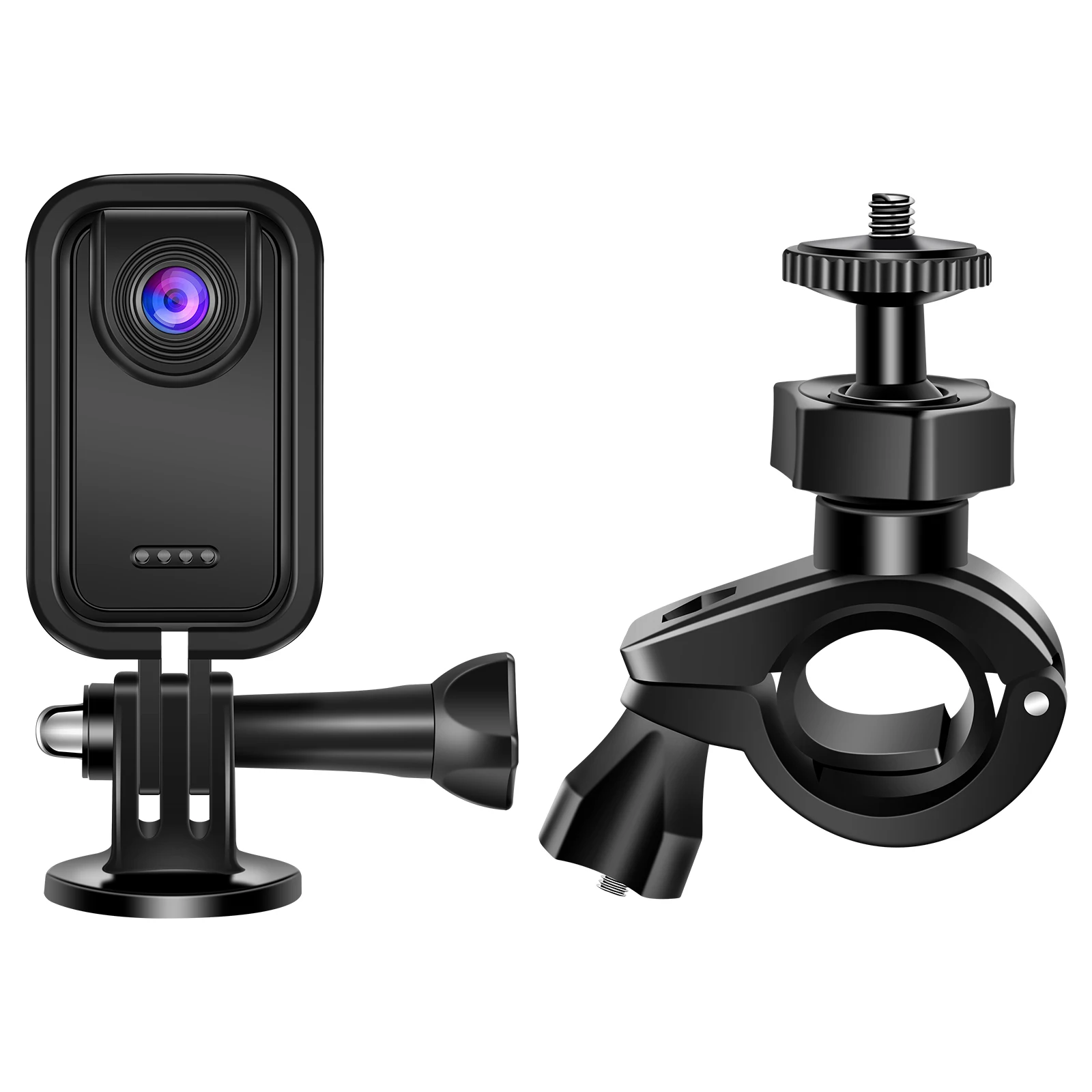 2K Mini Action Camera Portable Thumb Cam with Flip Screen, Anti-Shake Sports Vlogging Camera for YouTube Cycling Hiking Skiing,