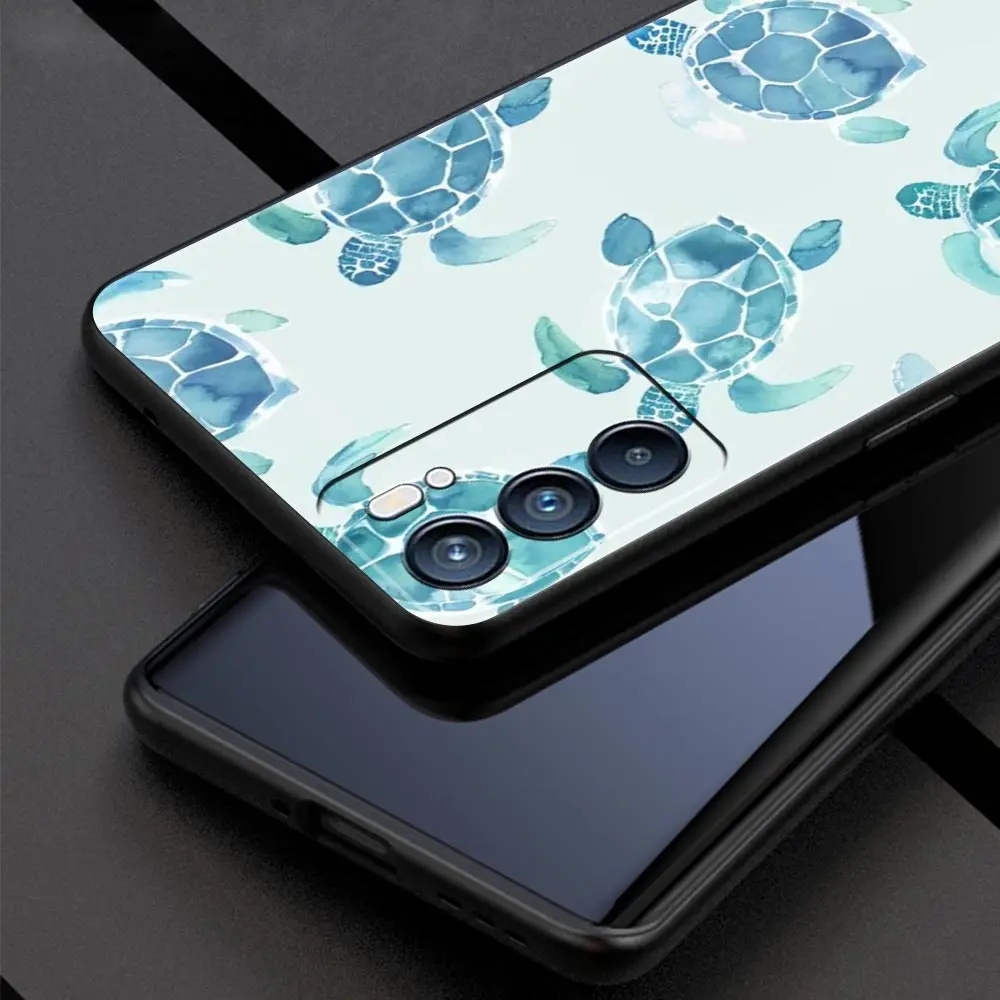 Phone Case For Oppo Reno13 Reno12 Reno11 F Reno10 Pro A54 A53 A95 A76 A74 A57 A98 A80 A79 5G A78 4G Cover Cool Ocean Turtle